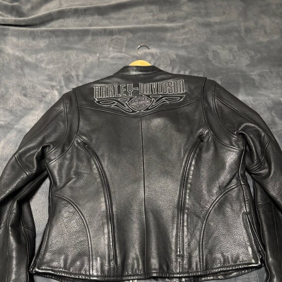 Genuine Harley Davidson Women's Leather Jacket Large L - Picture 6 of 7